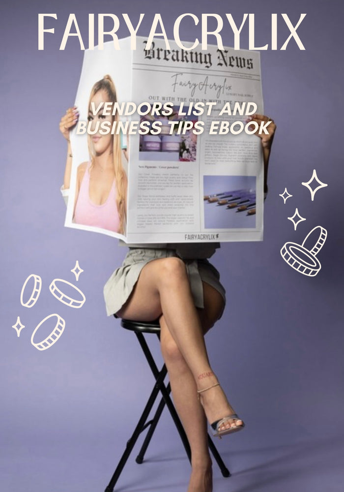 FairyAcrylix Vendors List and Business Tips Ebook